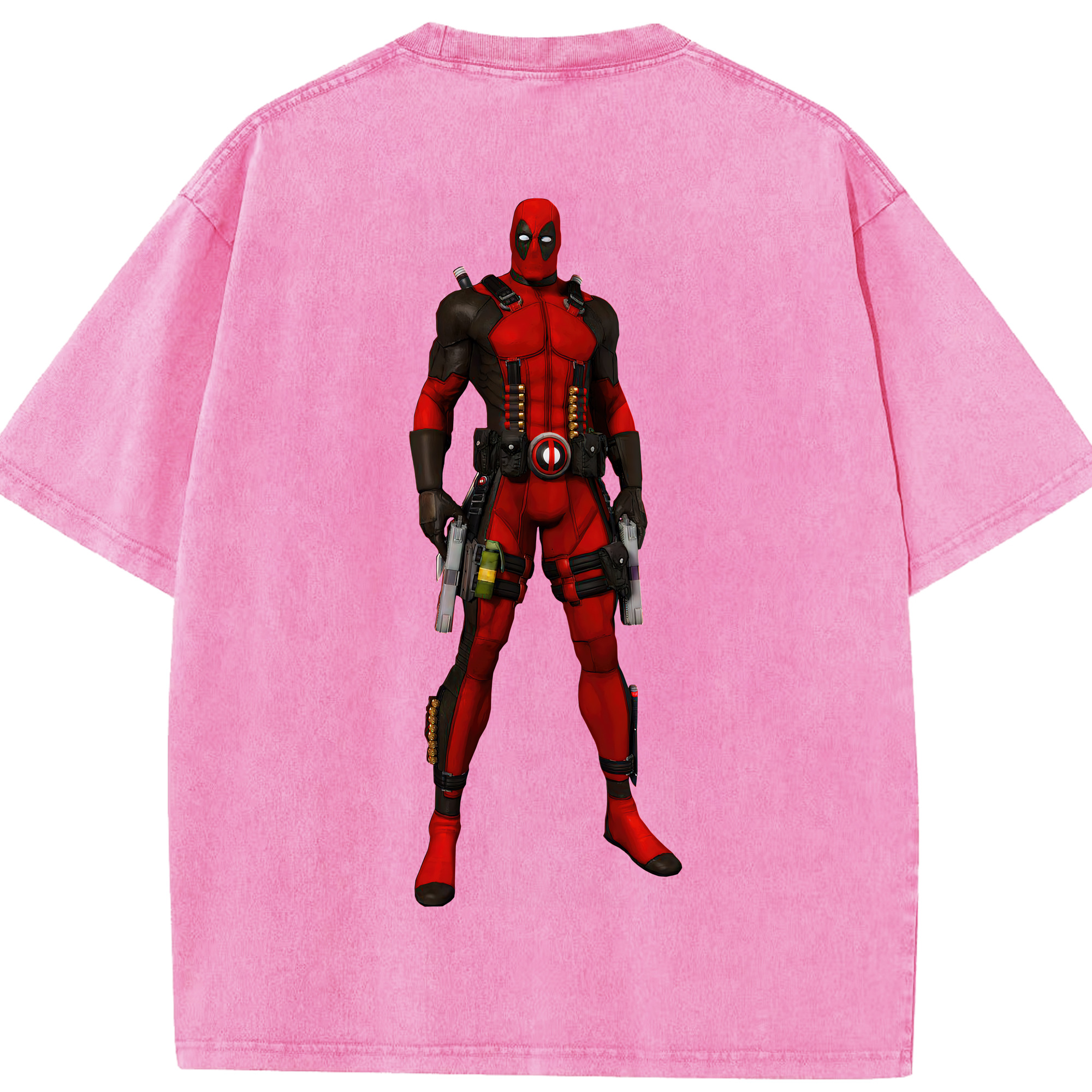 （画像用） Deadpool デッドプール 綿100% ヴィンテージ風 半袖Tシャツ（背面プリント）